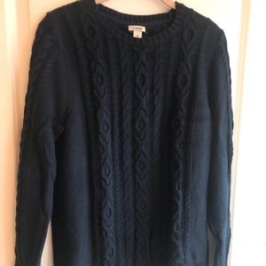 LL Bean navy knit sweater